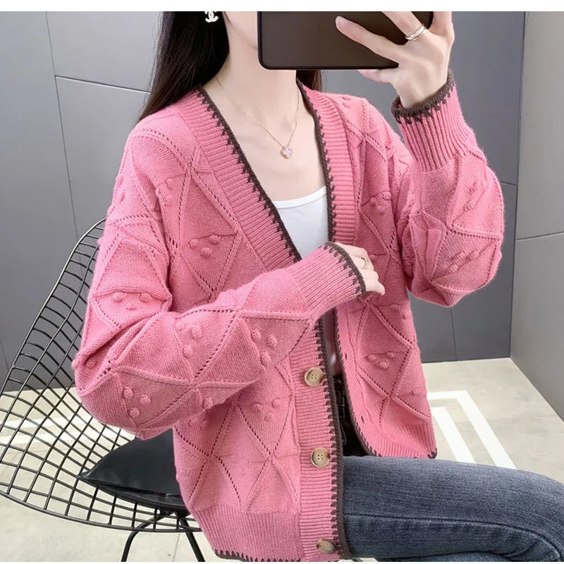 Fall Winter Clothes Woman New Knitting Cardigan For Women Sweet Ladies Coat V Neck Long Sleeve Top Female Sweater Jacket
Fall Winter Clothes Woman New Knitting Cardigan For Women Sweet Ladies Coat V Neck Long Sleeve Top Female Sweater Jacket