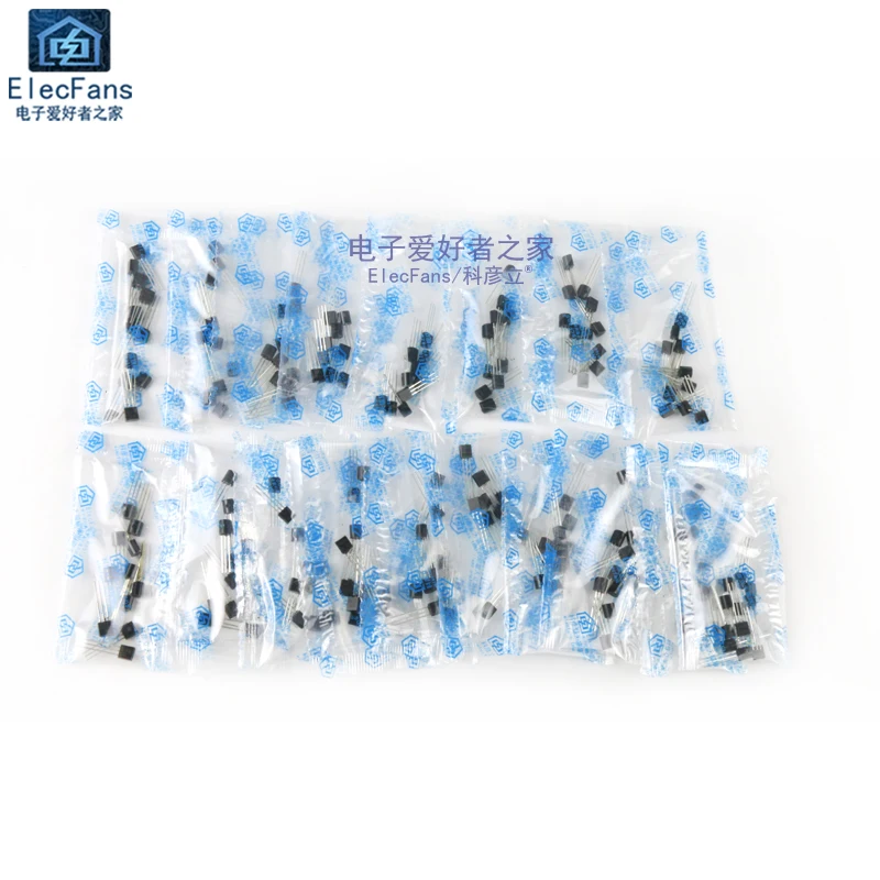 Commonly Used Transistor Packages 18 Types, 180 Pieces S8050/S8550/S9012/9013/S9014 Direct Plug TO-92
Commonly Used Transistor Packages 18 Types, 180 Pieces S8050/S8550/S9012/9013/S9014 Direct Plug TO-92