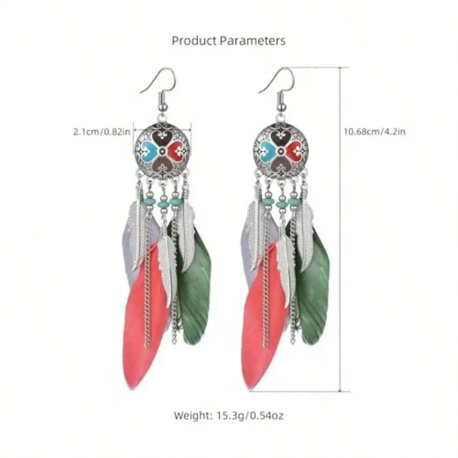 Boho Long Enamel Feather Dangle Drop Earring For Women Zinc Alloy Statement Jewelry
Boho Long Enamel Feather Dangle Drop Earring For Women Zinc Alloy Statement Jewelry
