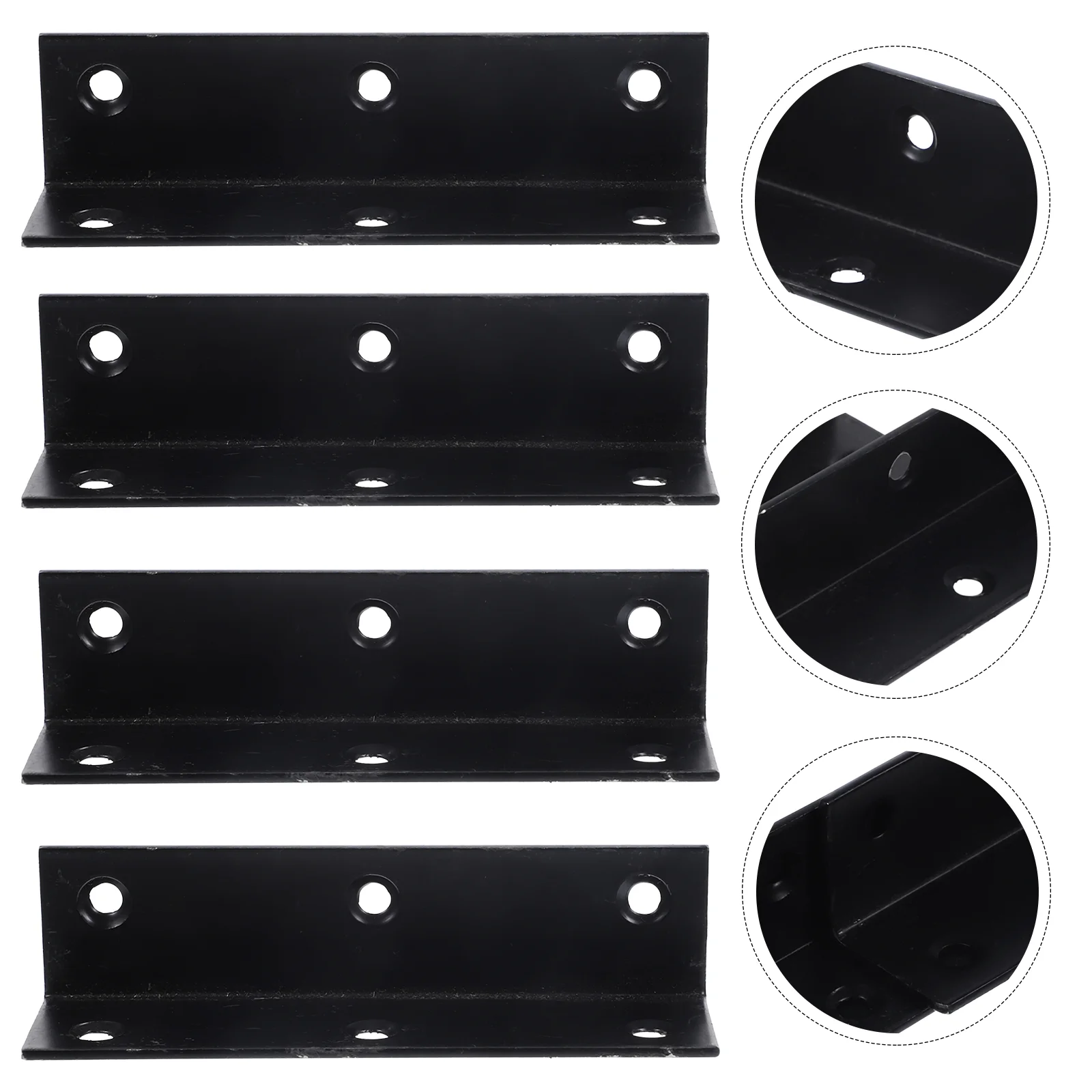 4 Pcs L shaped Stainless Steel Right angle Brackets 2mm Thick Black Heavy Duty 90 Degree Fasteners for Wood Shelves for Wood
4 Pcs L shaped Stainless Steel Right angle Brackets 2mm Thick Black Heavy Duty 90 Degree Fasteners for Wood Shelves for Wood
