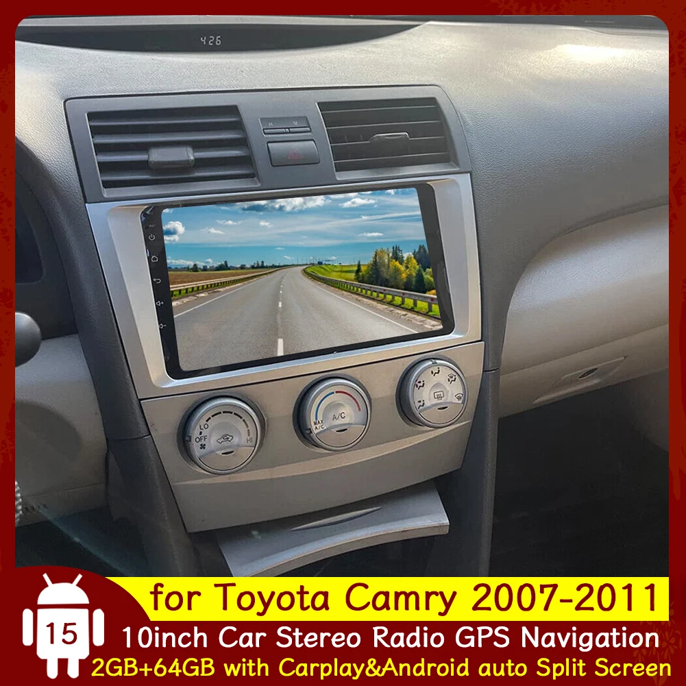 10'' Android 15 Car Stereo Radio GPS Navigation for Toyota Camry 2007-2011 with Carplay Android Auto WiFi Bluetooth Mirror Link
10'' Android 15 Car Stereo Radio GPS Navigation for Toyota Camry 2007-2011 with Carplay Android Auto WiFi Bluetooth Mirror Link