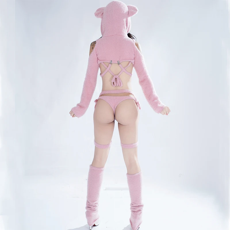 Новый горячий эротический сексуальный оригинальный розовый милый пушистый кот косплей сексуальный комплект нижнего белья бикини топ чулок костюм на Хэллоуин плюшевые пижамы
Новый горячий эротический сексуальный оригинальный розовый милый пушистый кот косплей сексуальный комплект нижнего белья бикини топ чулок костюм на Хэллоуин плюшевые пижамы