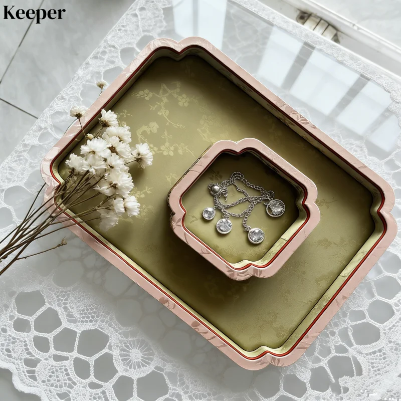 Chinese Style Jewelry Tray, Counter Display Organizer for Ring Earring Necklace Bracelet, Live Stream & Photography Prop for Sho
Chinese Style Jewelry Tray, Counter Display Organizer for Ring Earring Necklace Bracelet, Live Stream & Photography Prop for Sho