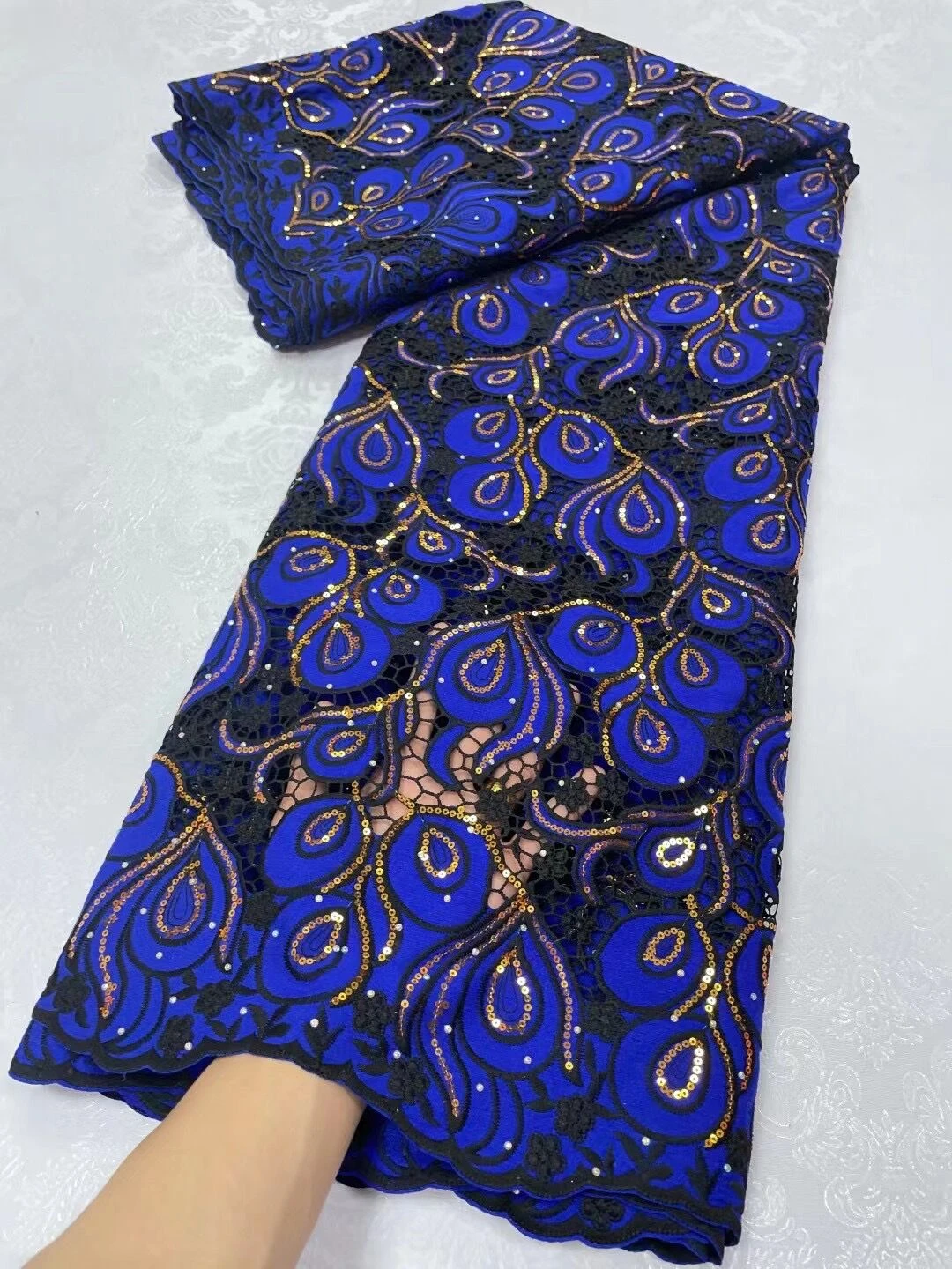 African Sequin Lace Fabric, Cotton Fabric, Wedding Party, High Quality, JL180, 5 Yards, Switzerland, New
African Sequin Lace Fabric, Cotton Fabric, Wedding Party, High Quality, JL180, 5 Yards, Switzerland, New