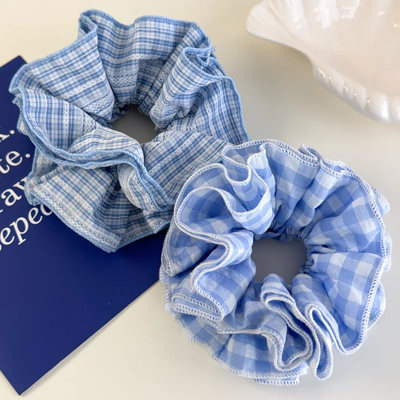 Scrunchie Blue Plaid Fabric Layered Ruched Oversized Hair Tie for Ponytail Fresh Daily Premium Soft Quality Versatile
Scrunchie Blue Plaid Fabric Layered Ruched Oversized Hair Tie for Ponytail Fresh Daily Premium Soft Quality Versatile