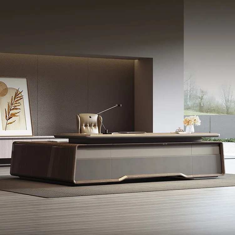 Table and chair combination large class table high-end president boss office furniture general manager desk
Table and chair combination large class table high-end president boss office furniture general manager desk