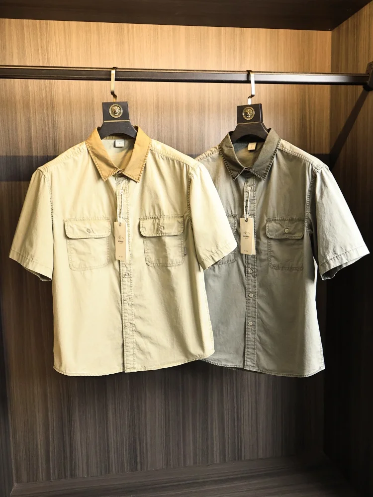American Retro Men's Comfortable Short Sleeve Shirt Summer Workwear Versatile Color Block Collar Fashionable Cotton Shirt
American Retro Men's Comfortable Short Sleeve Shirt Summer Workwear Versatile Color Block Collar Fashionable Cotton Shirt
