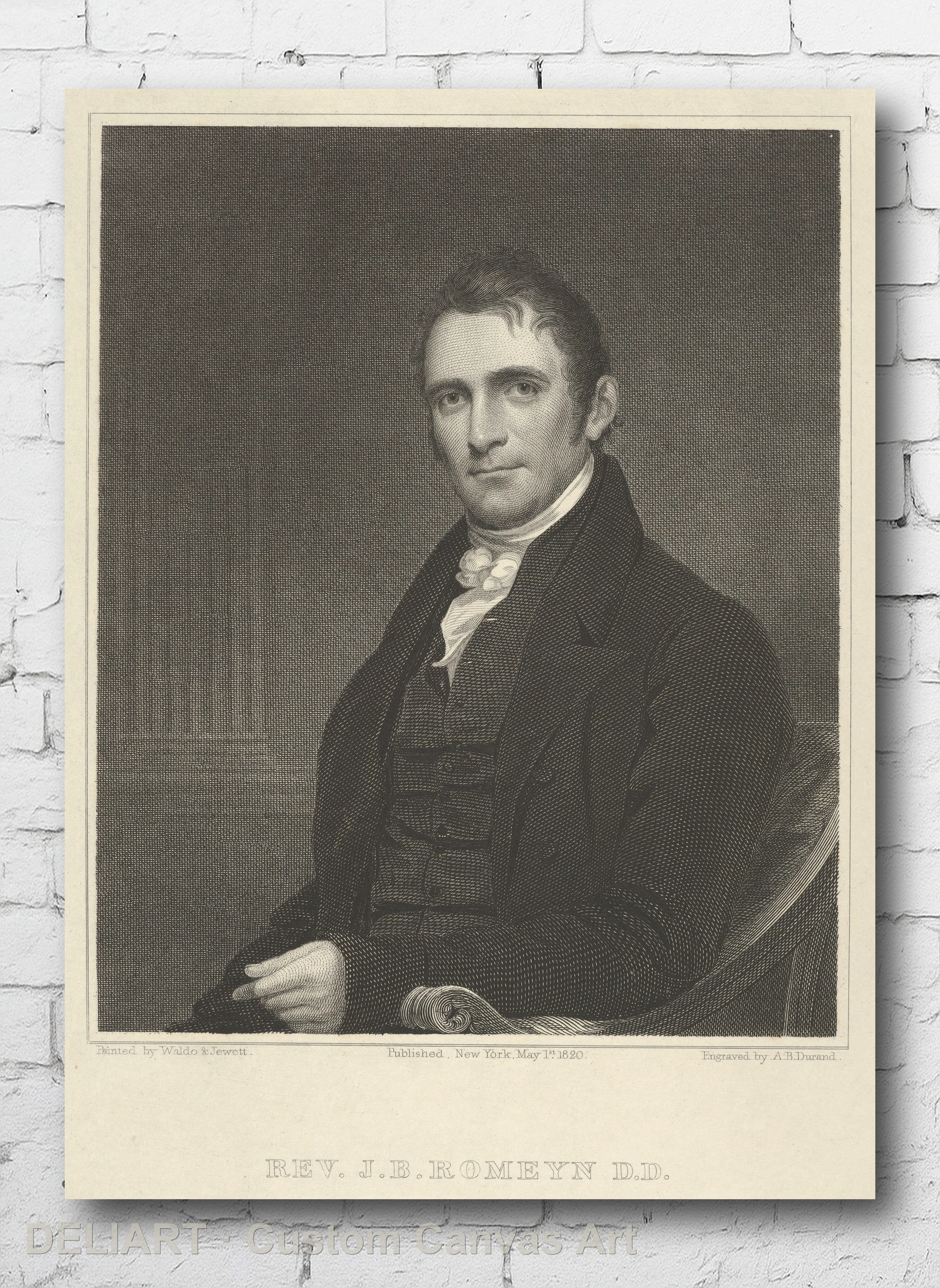 Rev. John Brodhead Romeyn, D. D by Asher Brown Durand - Landscape Fine Art Canvas Wall Art Poster Print Home Decor Unframed
Rev. John Brodhead Romeyn, D. D by Asher Brown Durand - Landscape Fine Art Canvas Wall Art Poster Print Home Decor Unframed