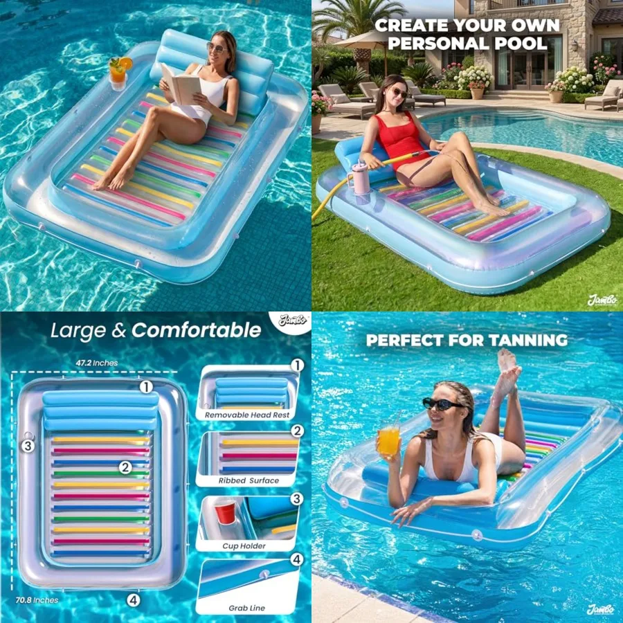 Inflatable, 70 x 47 Sun with Pillow, Water Lounge Raft, Pool Floatie for Adults, Raft Tub, Water Bed Kiddie s
Inflatable, 70 x 47 Sun with Pillow, Water Lounge Raft, Pool Floatie for Adults, Raft Tub, Water Bed Kiddie s