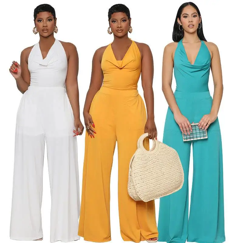 Cool Straight Leg Jumpsuit Women's Casual Pants Adjustable Waist Polyester Fiber Mid-aged Women's Summer Faion Item
Cool Straight Leg Jumpsuit Women's Casual Pants Adjustable Waist Polyester Fiber Mid-aged Women's Summer Faion Item