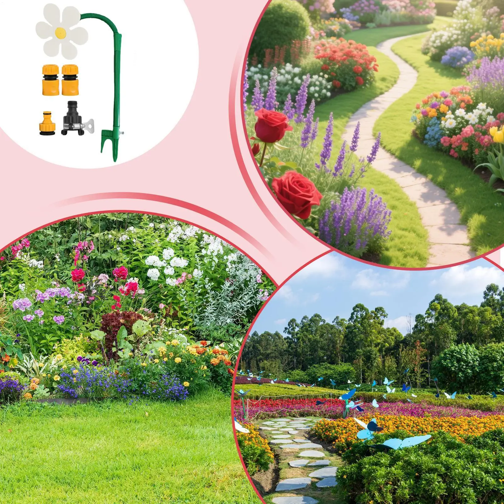 Flower Water Sprinkler Flower Sprinkler With Stake 360 Degree Rotating Yard Irrigation System For Watering Playing Farm
Flower Water Sprinkler Flower Sprinkler With Stake 360 Degree Rotating Yard Irrigation System For Watering Playing Farm
