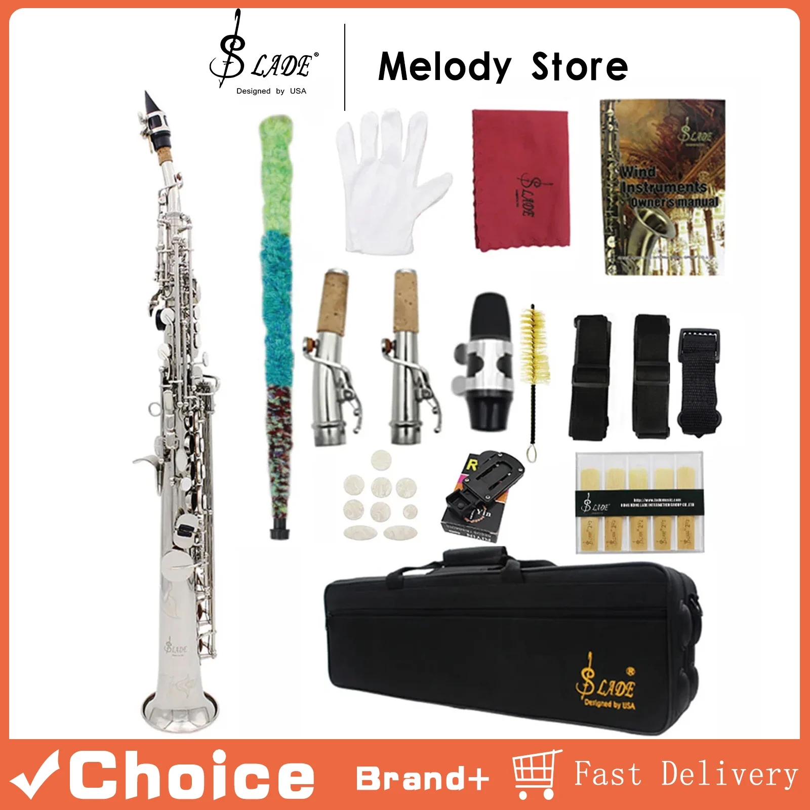 Soprano Saxophone Bb Flat Professional Woodwind Instrument Brass Straight Sax With Case Musical Instrument Accessories&Parts
Soprano Saxophone Bb Flat Professional Woodwind Instrument Brass Straight Sax With Case Musical Instrument Accessories&Parts