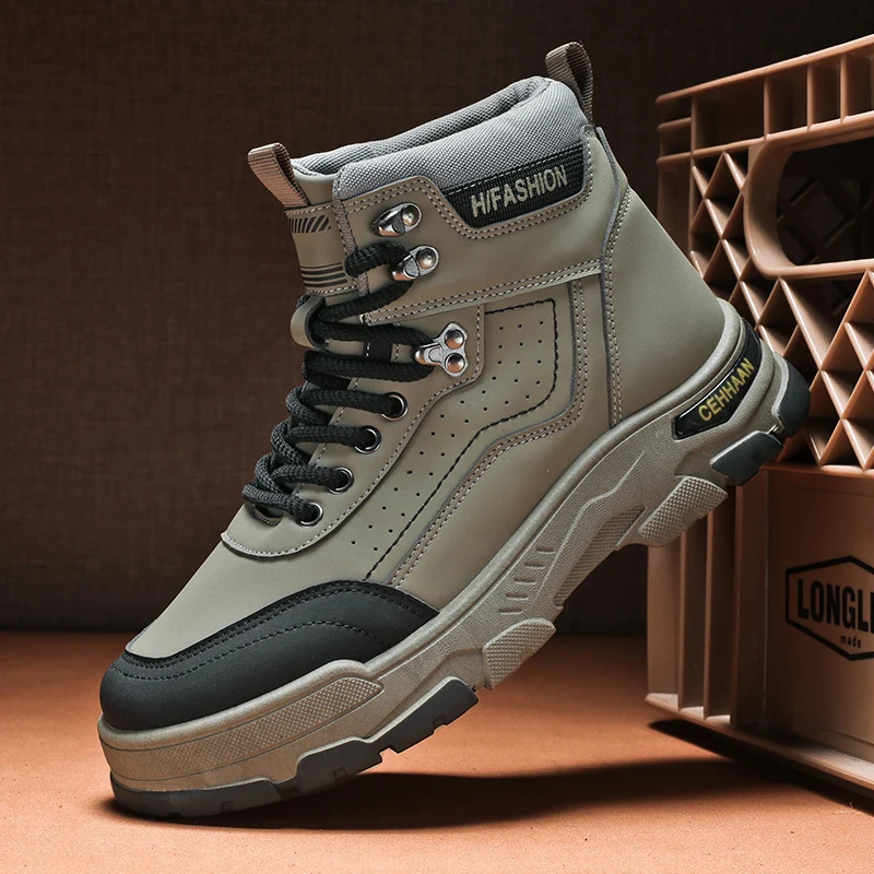 Outdoor Work Boots for Men Platform No-slip Walking Sneakers Winter Shoes Comfort Men's Ankle Boots High Top Men Casual Shoes
Outdoor Work Boots for Men Platform No-slip Walking Sneakers Winter Shoes Comfort Men's Ankle Boots High Top Men Casual Shoes