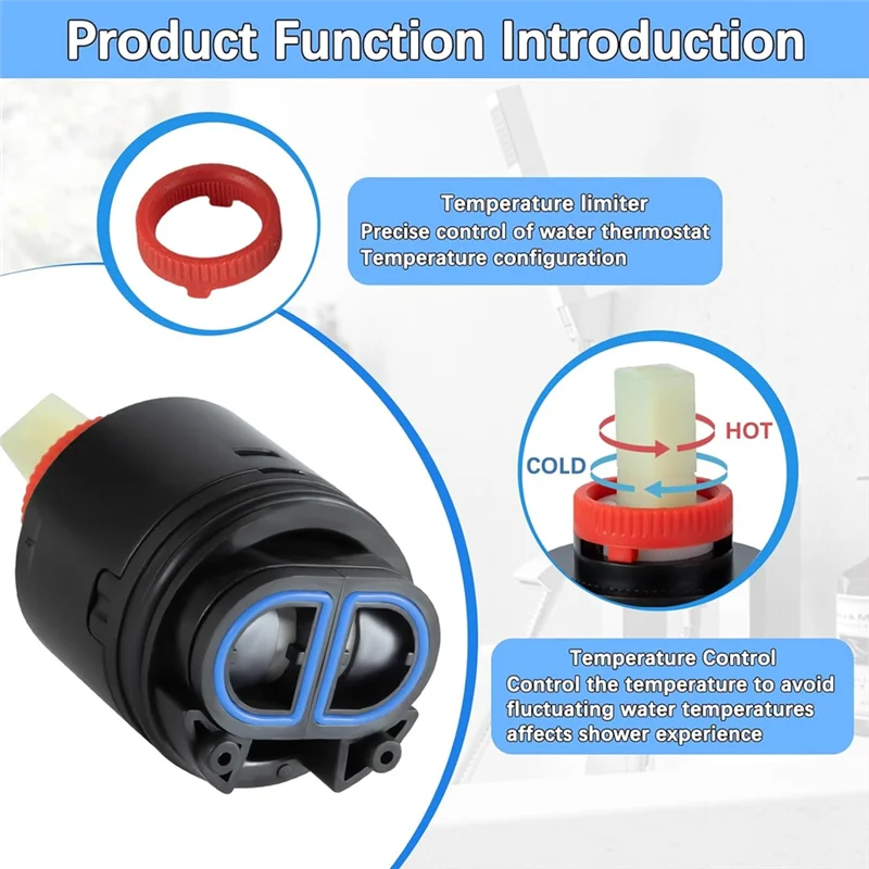 AB41-Замена душевых картриджей, Замена картриджа для смесителя, совместимы со многими другими кранами для ванны/душа, для душевого клапана
AB41-Замена душевых картриджей, Замена картриджа для смесителя, совместимы со многими другими кранами для ванны/душа, для душевого клапана