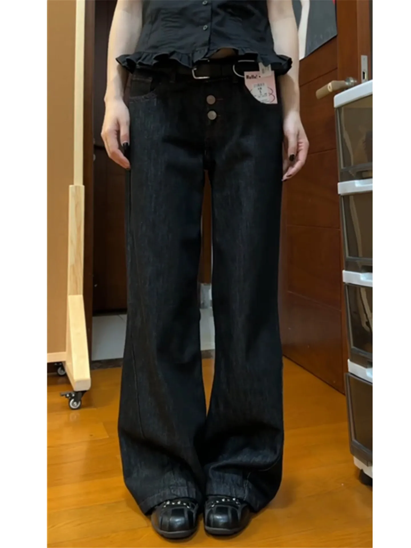 American Retro Hot Girl Low Waist Wide Leg Jeans Women Loose Drapey Tall Extended Color Block Straight Tube Floor-Length Pants
American Retro Hot Girl Low Waist Wide Leg Jeans Women Loose Drapey Tall Extended Color Block Straight Tube Floor-Length Pants