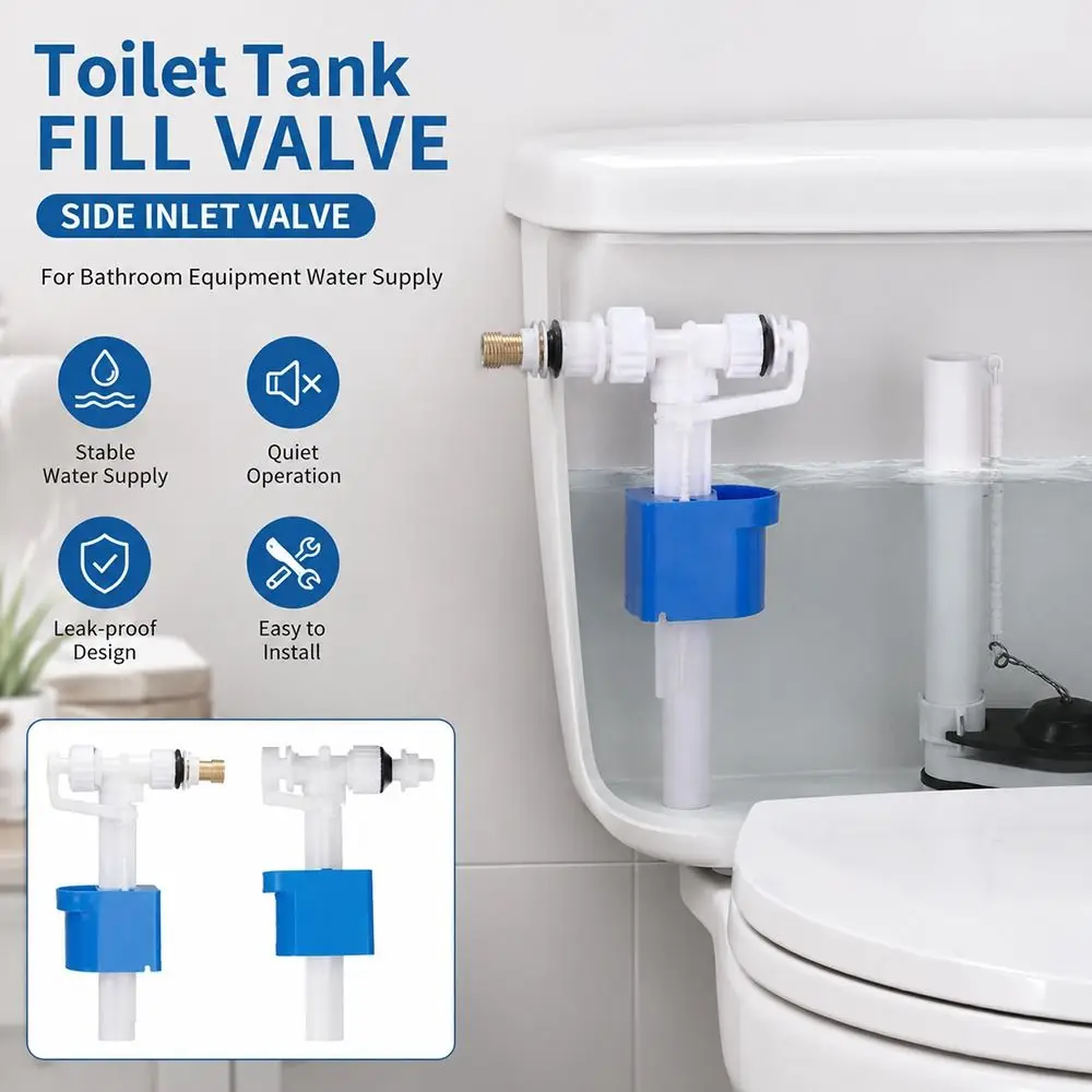 1Pcs G3/8 G1/2 Inch Cistern Filling Valve Side Mounted ABS Plastic Water Tank Fill Valve Adjustable Water Quantity High Pressure
1Pcs G3/8 G1/2 Inch Cistern Filling Valve Side Mounted ABS Plastic Water Tank Fill Valve Adjustable Water Quantity High Pressure