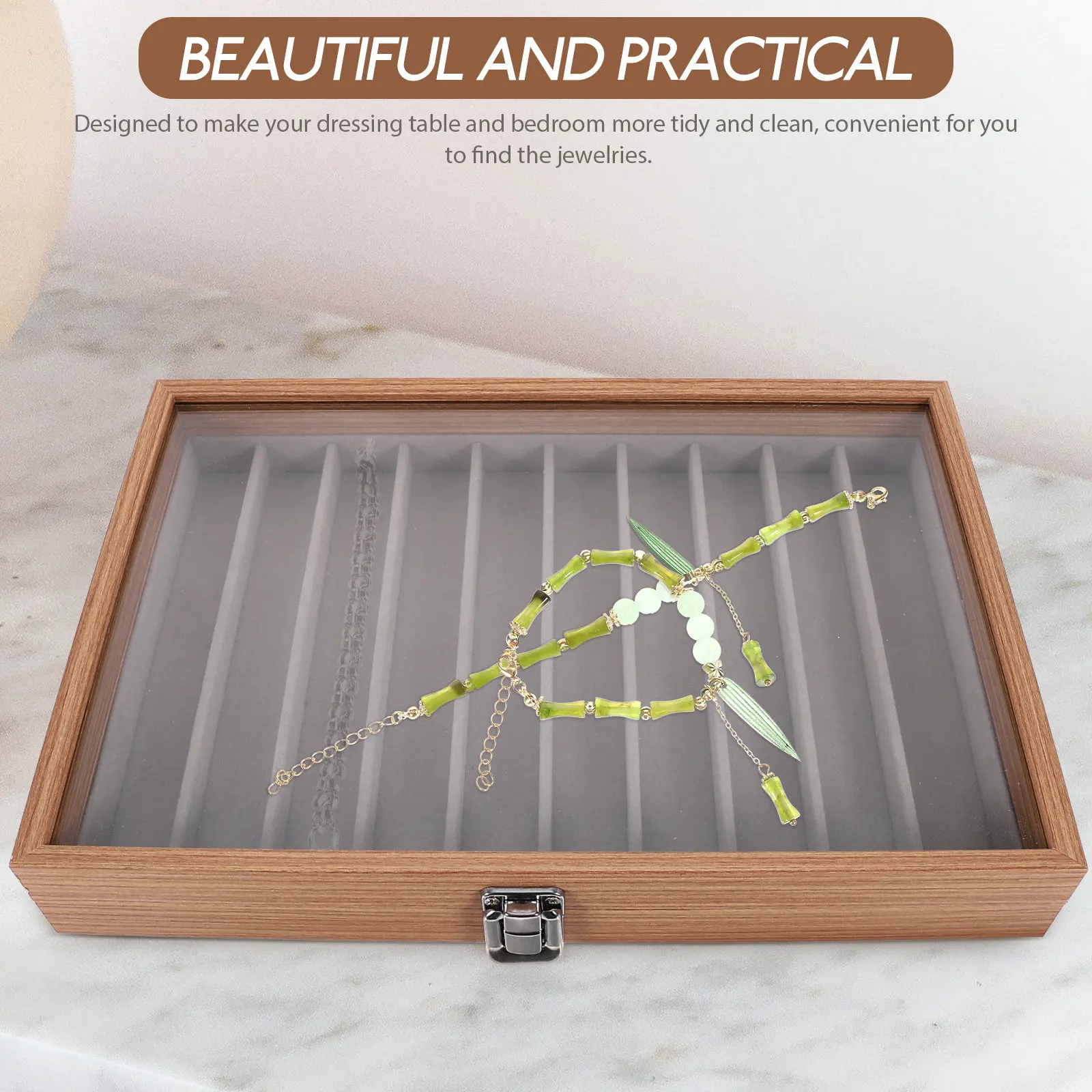 Jewelry Organizer Necklace Box Bracelet Anklet Display Case Clear Lid Acrylic Storage for Earrings Pendants Brooches
Jewelry Organizer Necklace Box Bracelet Anklet Display Case Clear Lid Acrylic Storage for Earrings Pendants Brooches