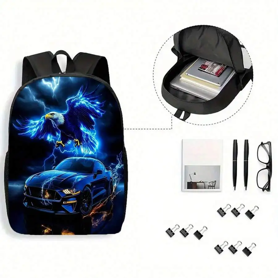 Blue Electric Eagle Printed Backpack 17 Inch Large Capacity Casual Unisex Backpack For Work Travel
Blue Electric Eagle Printed Backpack 17 Inch Large Capacity Casual Unisex Backpack For Work Travel