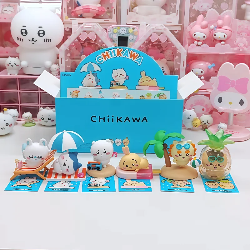 Оригинальный Chiikawa Summer Momo Tea Series слепая коробка Kawaii аниме фигурка Usagi Hachiware Mystery Box Tide Beach Style подарок
Оригинальный Chiikawa Summer Momo Tea Series слепая коробка Kawaii аниме фигурка Usagi Hachiware Mystery Box Tide Beach Style подарок