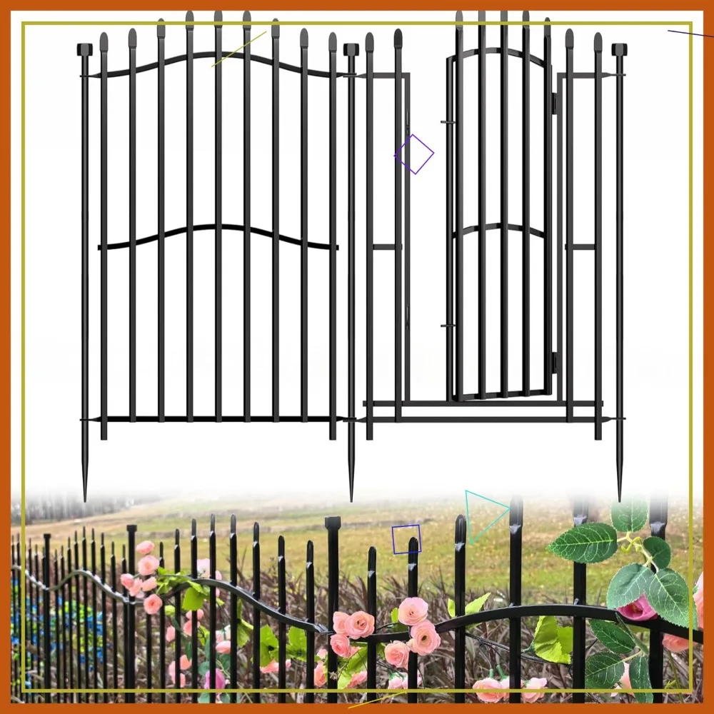 10 Panels No Dig Garden Fence with Gate, 40in H x 22.5ft L, Heavy Duty Rustproof Animal Barrier for Outdoor Yard
10 Panels No Dig Garden Fence with Gate, 40in H x 22.5ft L, Heavy Duty Rustproof Animal Barrier for Outdoor Yard