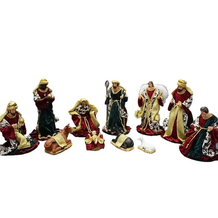 Home Decoration Christmas Art Antique Crafts Decorative Resin 11 Piece Religious Statues Catholic Figure Statue Nativity Set
Home Decoration Christmas Art Antique Crafts Decorative Resin 11 Piece Religious Statues Catholic Figure Statue Nativity Set