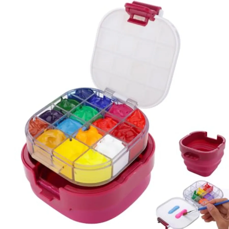 Paint Saver Storage Palette Box 16-Well Portable Airtight Red, 0.95"x 4.6"x 3.5"
Paint Saver Storage Palette Box 16-Well Portable Airtight Red, 0.95"x 4.6"x 3.5"