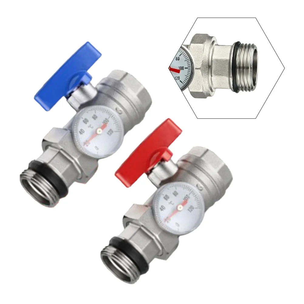 Ball Valve Set 2pcs Brass with Integrated Thermometer for Heating Circuits and Underfloor Heating Installation
Ball Valve Set 2pcs Brass with Integrated Thermometer for Heating Circuits and Underfloor Heating Installation