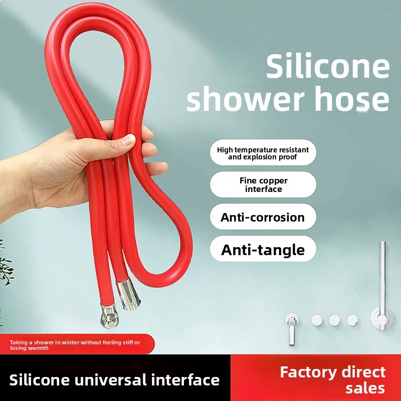 New Soft Silicone Shower Hose Universal 1/2in Flexible Bathroom Handheld Sprayer
New Soft Silicone Shower Hose Universal 1/2in Flexible Bathroom Handheld Sprayer