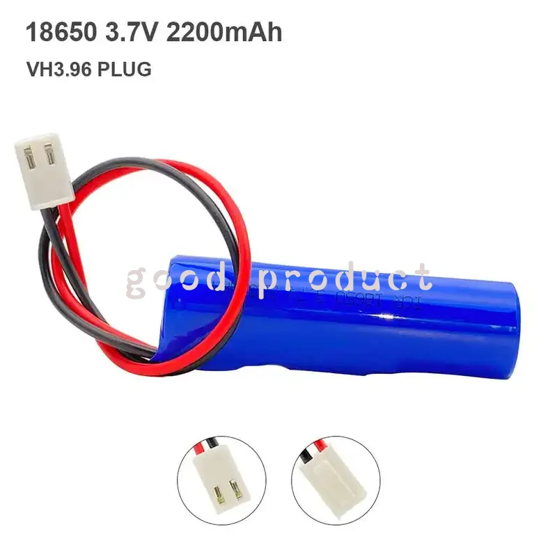 3.7V 18650 2200mah Lithium Battery for Flashlight Bluetooth Speaker Hair Clipper Led Light + PCB Protection Board,VH3.96 PLUG
3.7V 18650 2200mah Lithium Battery for Flashlight Bluetooth Speaker Hair Clipper Led Light + PCB Protection Board,VH3.96 PLUG