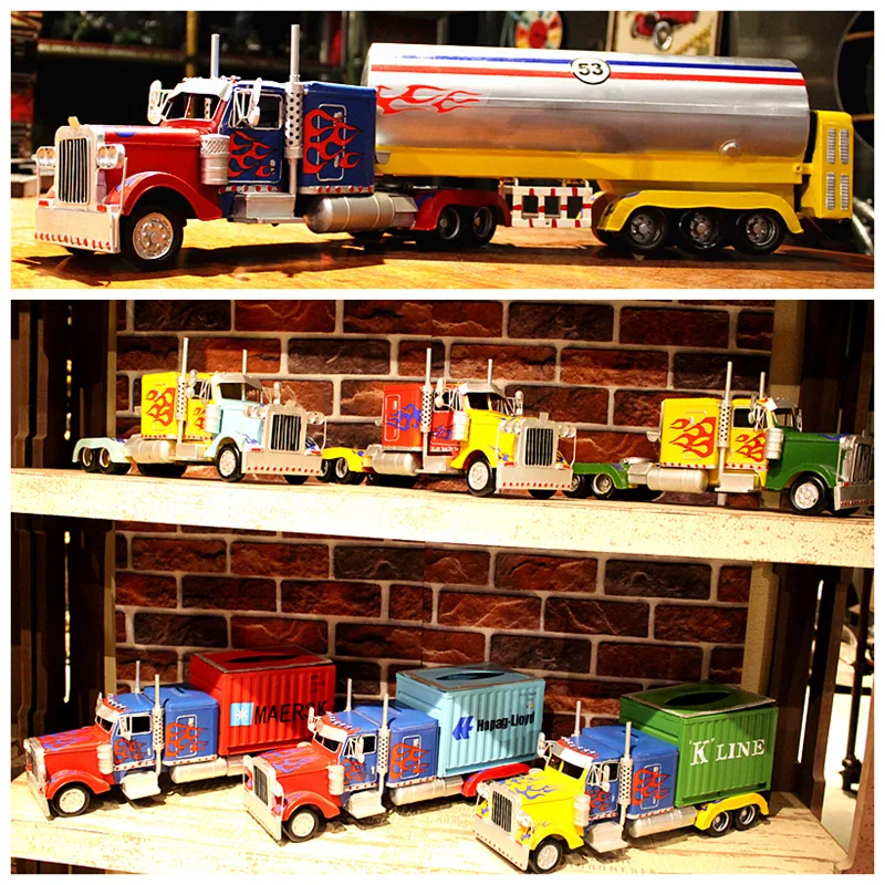 Retro nostalgic Optimus Prime truck wrought iron model piggy bank pumping carton container handicraft home ornament
Retro nostalgic Optimus Prime truck wrought iron model piggy bank pumping carton container handicraft home ornament