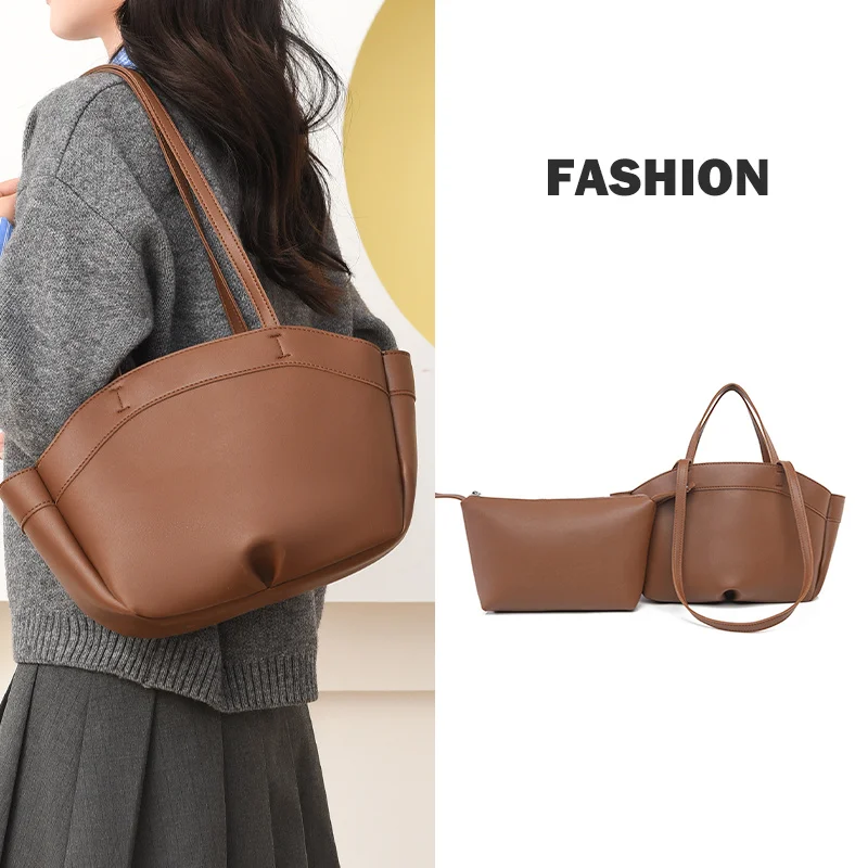 New Fashion Women 2-in-1 Soft PU Leather Tote Bag Set, Large Capacity Shoulder Handbag with Matching Pouch for Work & Daily Use
New Fashion Women 2-in-1 Soft PU Leather Tote Bag Set, Large Capacity Shoulder Handbag with Matching Pouch for Work & Daily Use