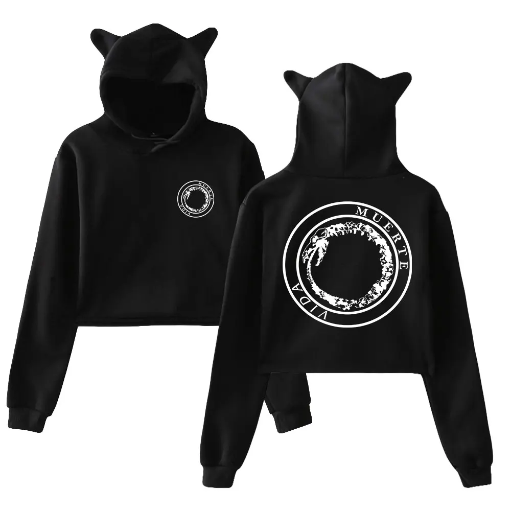 Canserbero Ear Hoodie Women Long Sleeve Cropped Sweatshirts Female Casual Streetwear Crop Tops
Canserbero Ear Hoodie Women Long Sleeve Cropped Sweatshirts Female Casual Streetwear Crop Tops