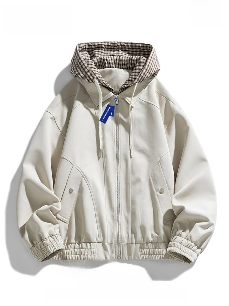 Wassup Dozen Men's Casual Plaid Hooded Jaet Fake Two-Piece Outerwear Spring Autumn High-End Feeling Cool Haome
Wassup Dozen Men's Casual Plaid Hooded Jaet Fake Two-Piece Outerwear Spring Autumn High-End Feeling Cool Haome