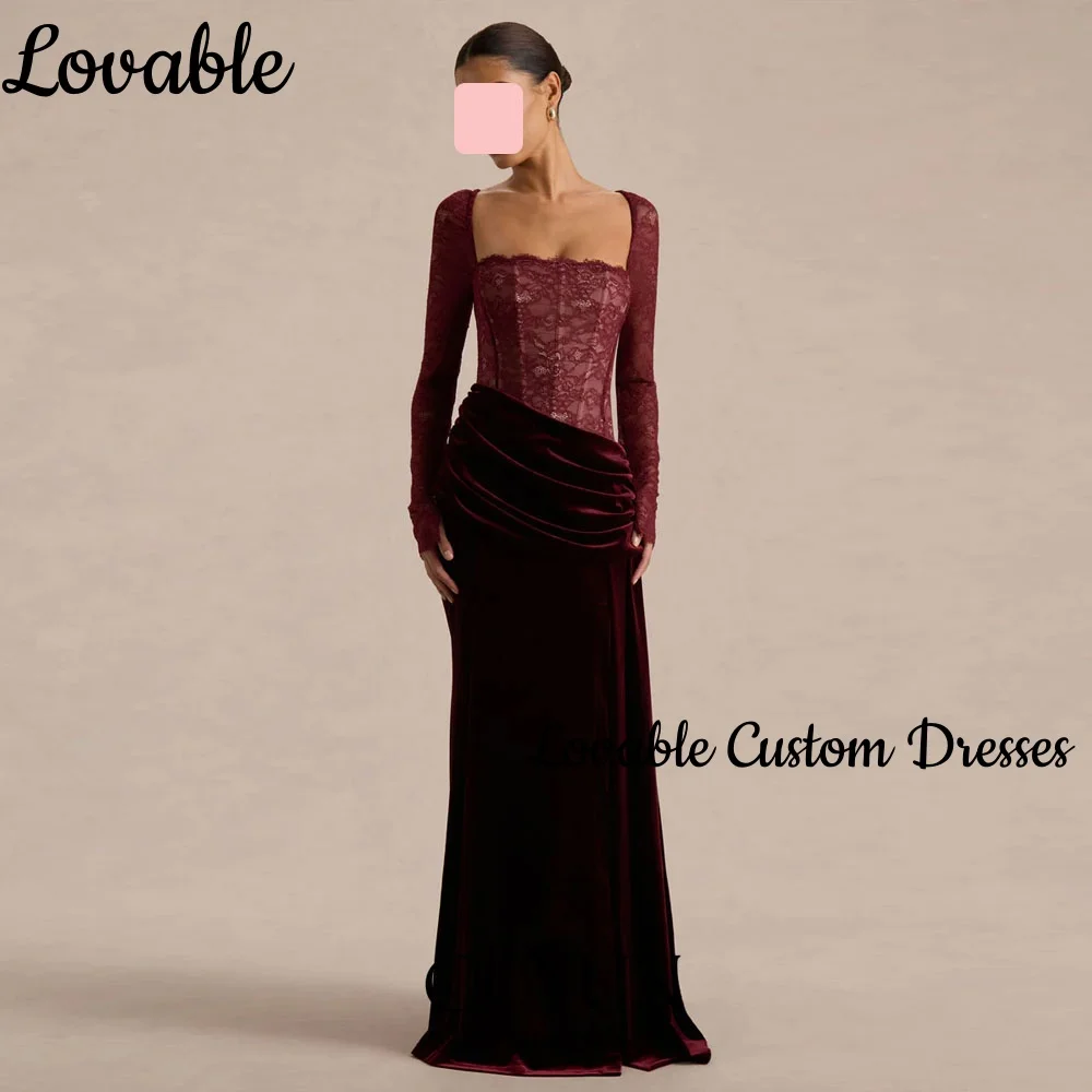 Платья А-силуэта для выпускного вечера, с квадратным вырезом, длиной в пол, с оборками, роскошные вечерние платья, на молнии, с длинными рукавами, для торжественных случаев
Платья А-силуэта для выпускного вечера, с квадратным вырезом, длиной в пол, с оборками, роскошные вечерние платья, на молнии, с длинными рукавами, для торжественных случаев