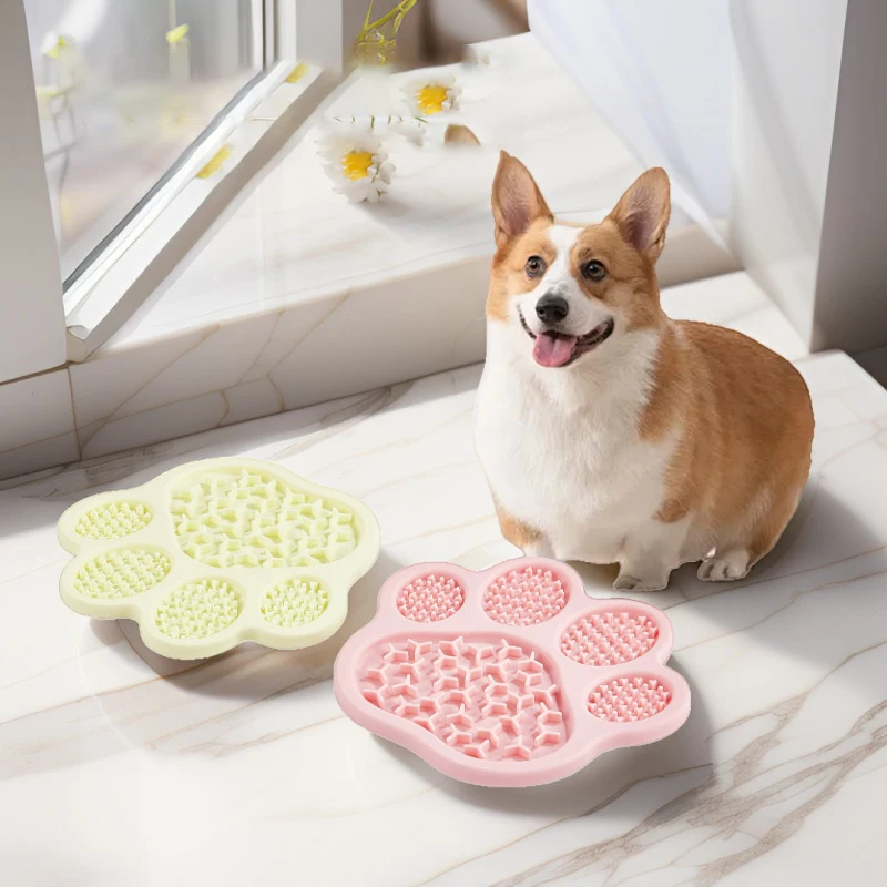 Dog Paw Silicone Pet Licking Mat with Suction Cup Washable Anti-slip Training Bathing Slow Feeder Bowl Contenedor Comida Perro
Dog Paw Silicone Pet Licking Mat with Suction Cup Washable Anti-slip Training Bathing Slow Feeder Bowl Contenedor Comida Perro