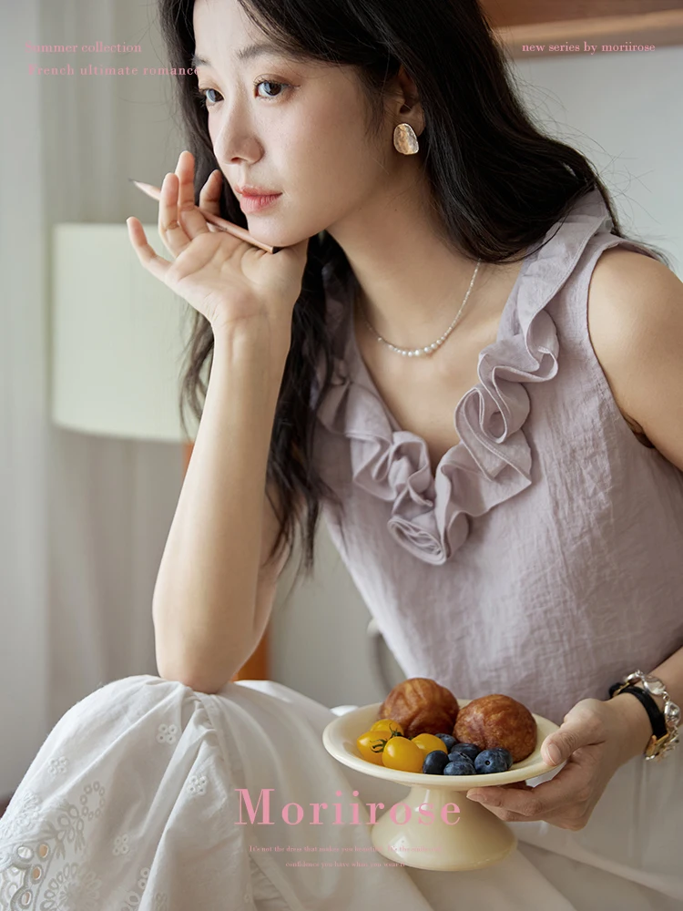 Летний фиолетовый топ Moriirose с 3D-флоралами и V-образным вырезом, винтажный стиль, прямой крой, для повседневной носки, высокое качество
Летний фиолетовый топ Moriirose с 3D-флоралами и V-образным вырезом, винтажный стиль, прямой крой, для повседневной носки, высокое качество