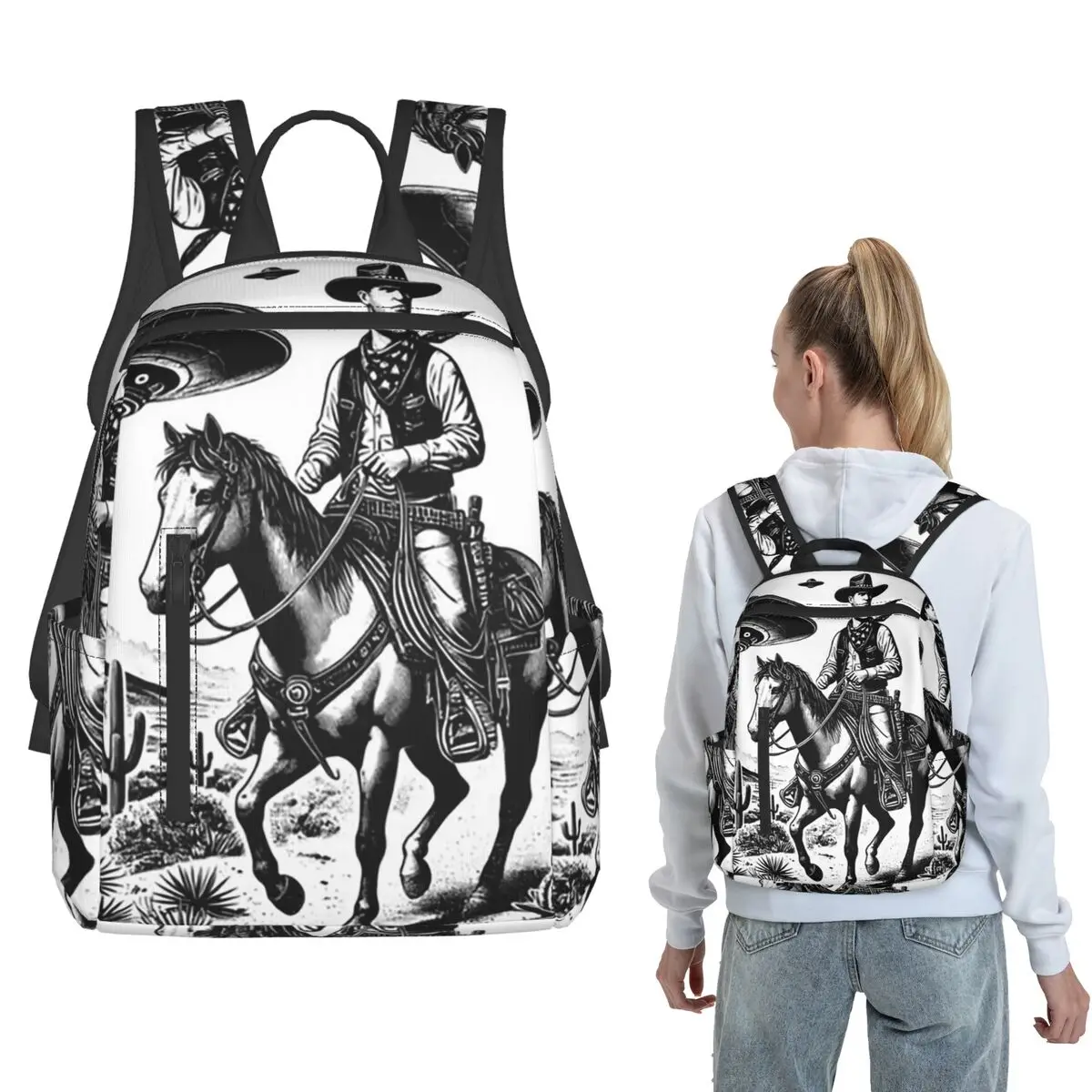 Vintage Western Cowboy Desert Sketch Backpack Daypack Boys Girls BookBag School Bag Shoulder Bags for Men Women
Vintage Western Cowboy Desert Sketch Backpack Daypack Boys Girls BookBag School Bag Shoulder Bags for Men Women