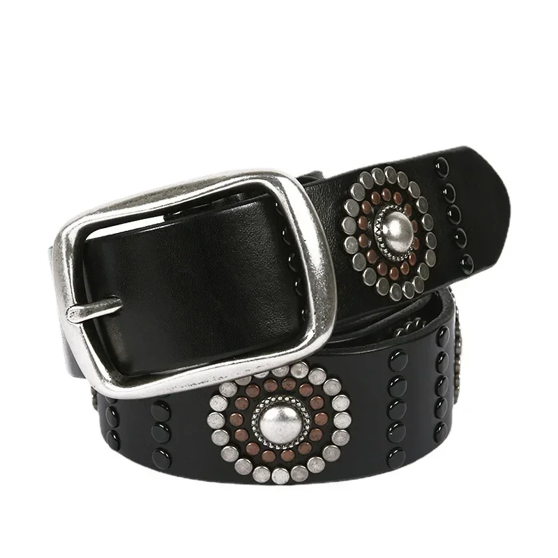 Punk Style Rivet Stylish Top Layer Cowhide Leather Belt for Men and Women Fashion Personalized Retro Belts For Neutral Rocker
Punk Style Rivet Stylish Top Layer Cowhide Leather Belt for Men and Women Fashion Personalized Retro Belts For Neutral Rocker