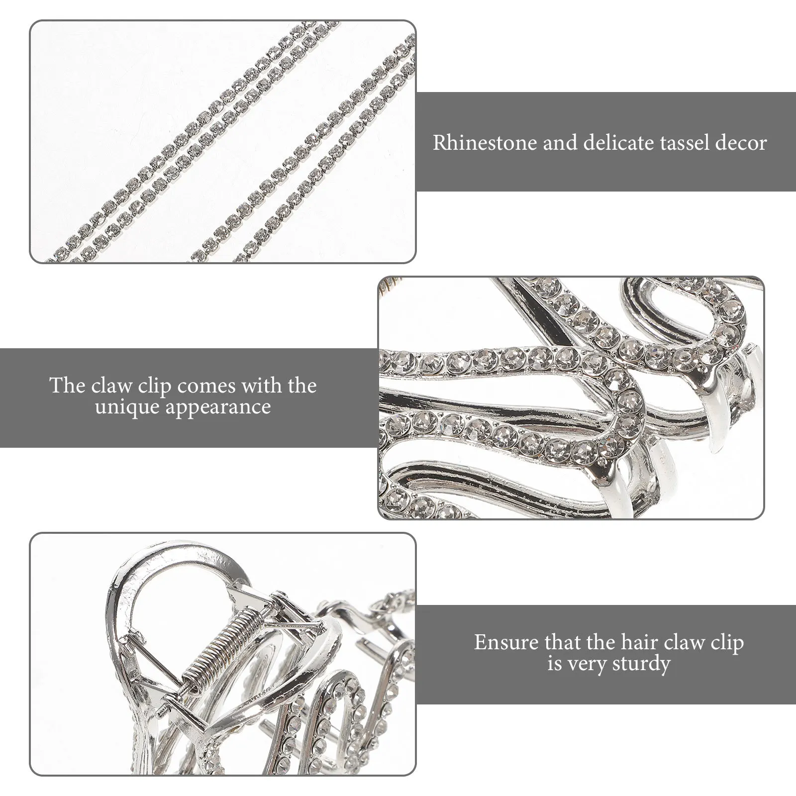 Large Snake Hair Claw Clip Rhinestone Tassel Metal Jaw Clip for Thick Long Fine Hair Women Girls Daily Use Fashion Accessory
Large Snake Hair Claw Clip Rhinestone Tassel Metal Jaw Clip for Thick Long Fine Hair Women Girls Daily Use Fashion Accessory