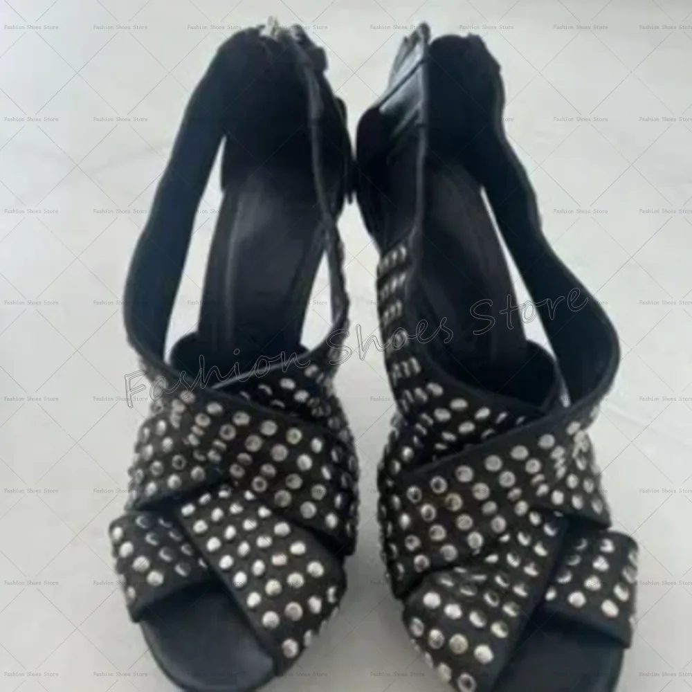 Black Cross Strap Round Rivets Sandals Matte Leather Women Shoes Thin High Heels Party Banquet Dating 2025 Zapatos Para Mujere
Black Cross Strap Round Rivets Sandals Matte Leather Women Shoes Thin High Heels Party Banquet Dating 2025 Zapatos Para Mujere