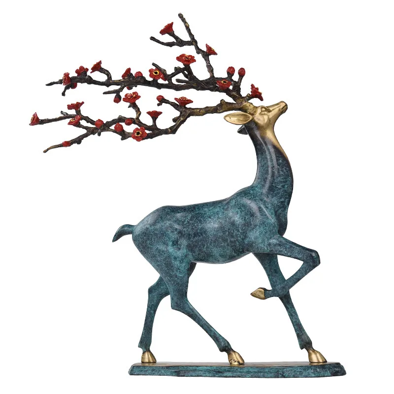 Innovative Chinese Zen copper sika deer ornaments, office living room, handicraft gifts
Innovative Chinese Zen copper sika deer ornaments, office living room, handicraft gifts