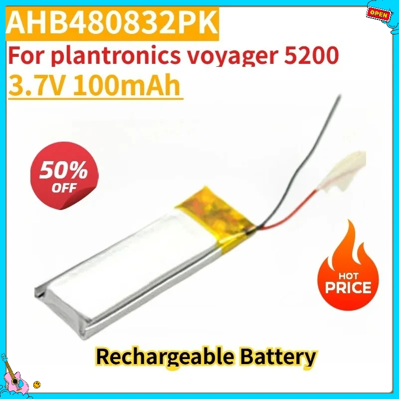 New AHB480832PK Replacement Battery 3.7V 100mAh for plantronics voyager 5200 Li-Polymer
New AHB480832PK Replacement Battery 3.7V 100mAh for plantronics voyager 5200 Li-Polymer