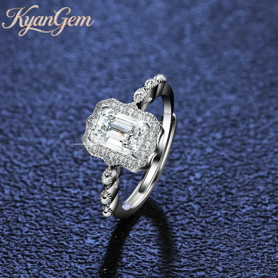 KyanGem 18K Gold Inlaid Ring Moissanite 1 Carat Rectangular Emerald Women's Simple and Fashionable 18K Platinum Wedding Band
KyanGem 18K Gold Inlaid Ring Moissanite 1 Carat Rectangular Emerald Women's Simple and Fashionable 18K Platinum Wedding Band