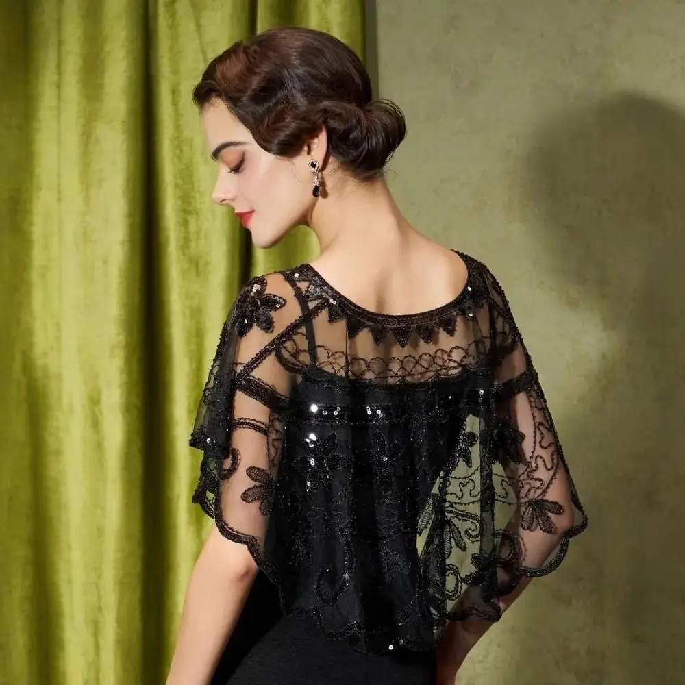 Ретро-пончо с пайетками, блестящее винтажное пальто с пайетками и кисточками, блестящая шаль с вышивкой пайетками в стиле флэппер
Ретро-пончо с пайетками, блестящее винтажное пальто с пайетками и кисточками, блестящая шаль с вышивкой пайетками в стиле флэппер