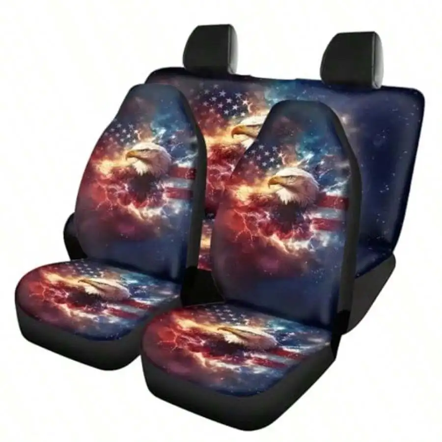 American Flag Eagle Galaxy Car Seat Covers Full Set Front Rear Bench Universal Fit Truck Van SUV
American Flag Eagle Galaxy Car Seat Covers Full Set Front Rear Bench Universal Fit Truck Van SUV