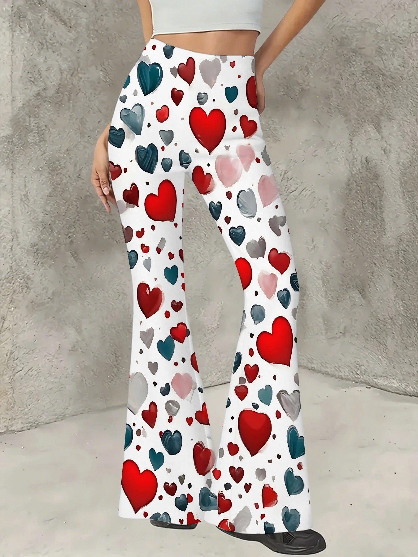 Y2K Graphic Print Flare Pants Women High Waist Knit Bell Bottom Trousers
Y2K Graphic Print Flare Pants Women High Waist Knit Bell Bottom Trousers