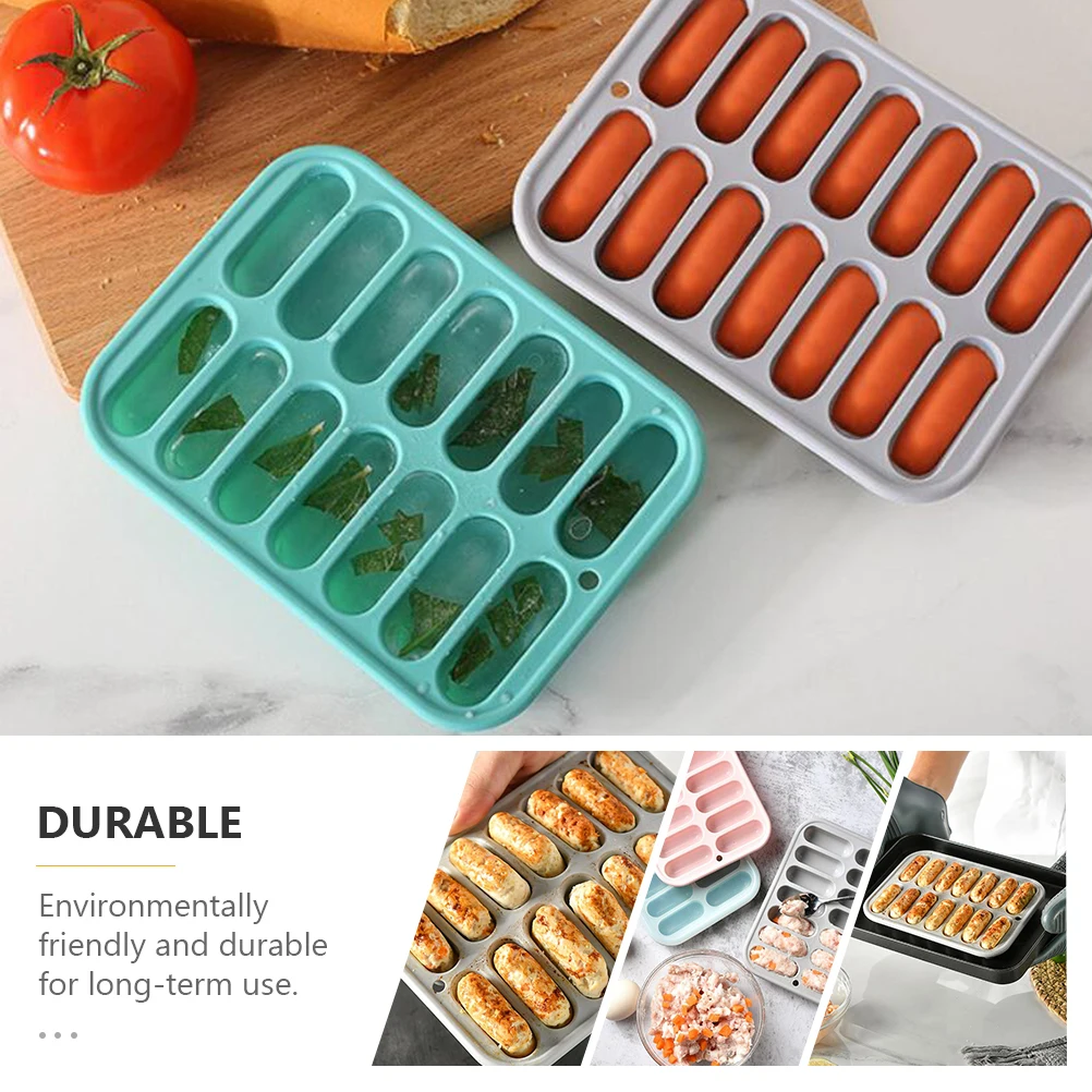 1pc Silicone Ice Tray Sausage Mold Cube Baking Molds Grey Lids Kitchen Gadgets DIY Tools Home Use Cake Shop Maker Ice Box
1pc Silicone Ice Tray Sausage Mold Cube Baking Molds Grey Lids Kitchen Gadgets DIY Tools Home Use Cake Shop Maker Ice Box