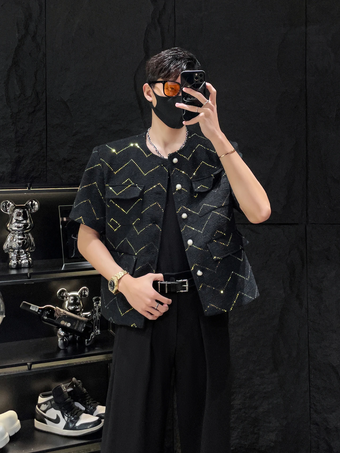 Heavy Embellied ort Sve Jaet for Men oulder Pad Design Faionable f Sve Верхняя одежда Яркие блестки круглые Ne
Heavy Embellied ort Sve Jaet for Men oulder Pad Design Faionable f Sve Верхняя одежда Яркие блестки круглые Ne