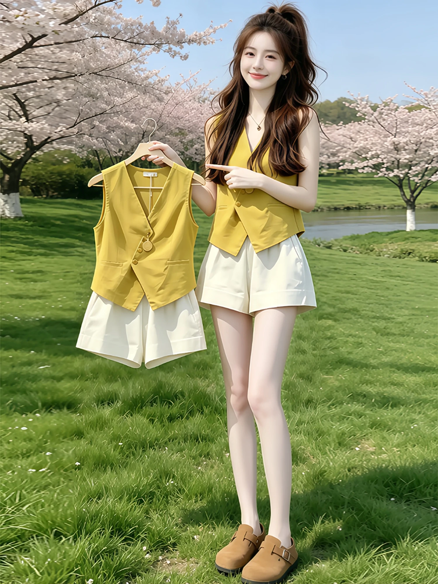 Elegant V-Neck High Waist White Short Pants Two-Piece Set Commute Casual Fashion Breathable Summer Women's Ensemble
Elegant V-Neck High Waist White Short Pants Two-Piece Set Commute Casual Fashion Breathable Summer Women's Ensemble