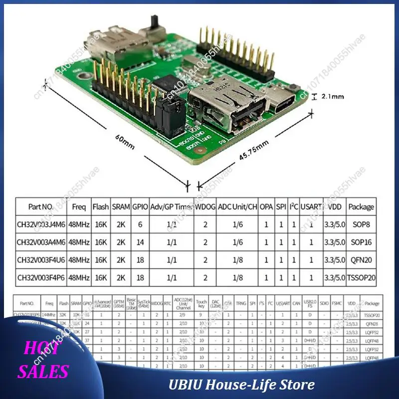 2X CH32V003 Development Board Kit Evaluation Board 32-Bit General-Purpose RISC-V MCU Functional Application Assessment-Best Sell
2X CH32V003 Development Board Kit Evaluation Board 32-Bit General-Purpose RISC-V MCU Functional Application Assessment-Best Sell